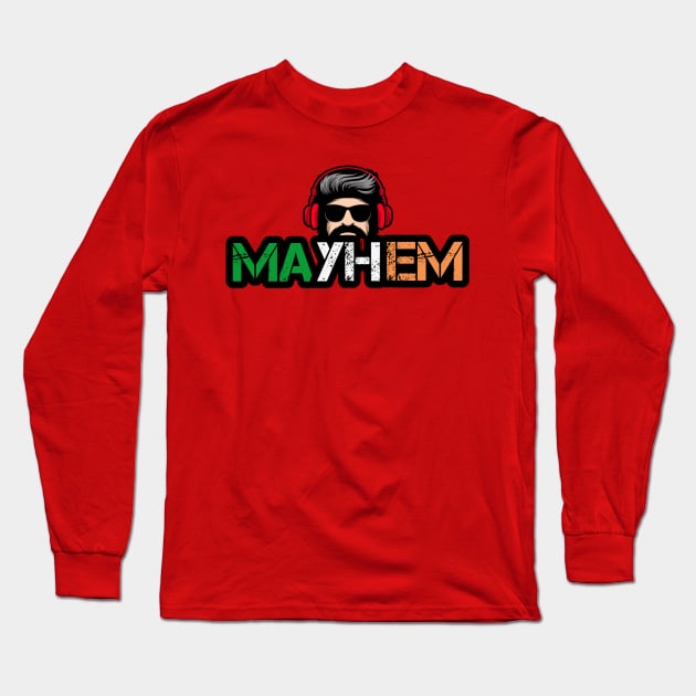 Mayhem podcast merch Long Sleeve T-Shirt by Mayhem's Shorts Podcast